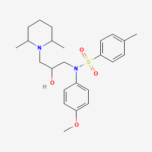 N-(3-(2,6-dimethylpiperidin-1-yl)-2-hydroxypropyl)-N-(4-methoxyphenyl)-4-methylbenzenesulfonamide
