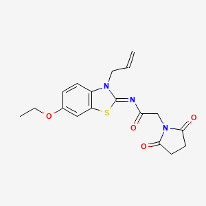 (Z)-N-(3-allyl-6-ethoxybenzo[d]thiazol-2(3H)-ylidene)-2-(2,5-dioxopyrrolidin-1-yl)acetamide