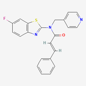 molecular formula C22H16FN3OS B2821514 N-(6-fluorobenzo[d]thiazol-2-yl)-N-(pyridin-4-ylmethyl)cinnamamide CAS No. 941869-60-9