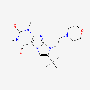 7-(tert-butyl)-1,3-dimethyl-8-(2-morpholinoethyl)-1H-imidazo[2,1-f]purine-2,4(3H,8H)-dione