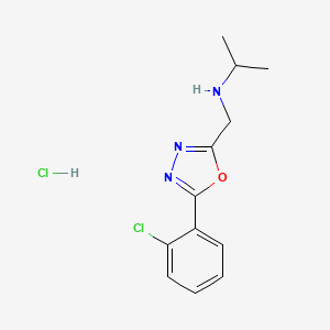 {[5-(2-Chlorophenyl)-1,3,4-oxadiazol-2-yl]methyl}(propan-2-yl)amine hydrochloride