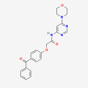 molecular formula C23H22N4O4 B2821526 2-(4-benzoylphenoxy)-N-(6-morpholinopyrimidin-4-yl)acetamide CAS No. 1421533-02-9