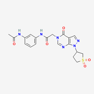 N-(3-acetamidophenyl)-2-(1-(1,1-dioxidotetrahydrothiophen-3-yl)-4-oxo-1H-pyrazolo[3,4-d]pyrimidin-5(4H)-yl)acetamide