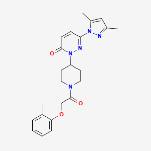 6-(3,5-Dimethylpyrazol-1-yl)-2-[1-[2-(2-methylphenoxy)acetyl]piperidin-4-yl]pyridazin-3-one
