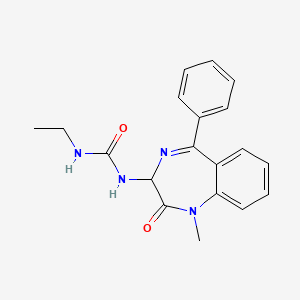 1-(1-methyl-2-oxo-5-phenyl-2,3-dihydro-1H-1,4-diazepin-3-yl)-3-ethylurea