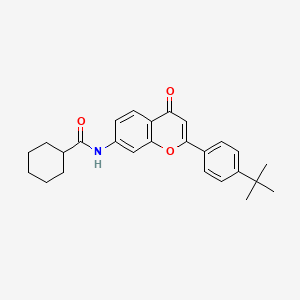 molecular formula C26H29NO3 B2821538 N-[2-(4-tert-butylphenyl)-4-oxo-4H-chromen-7-yl]cyclohexanecarboxamide CAS No. 923201-82-5