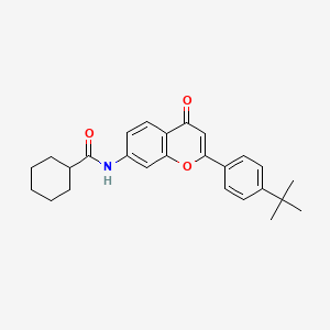 N-[2-(4-tert-butylphenyl)-4-oxo-4H-chromen-7-yl]cyclohexanecarboxamide