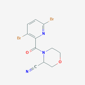 4-(3,6-Dibromopyridine-2-carbonyl)morpholine-3-carbonitrile