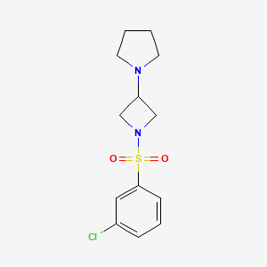 1-[1-(3-Chlorophenyl)sulfonylazetidin-3-yl]pyrrolidine