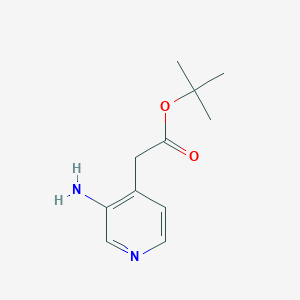 molecular formula C11H16N2O2 B2821562 Tert-butyl 2-(3-aminopyridin-4-yl)acetate CAS No. 2248388-63-6