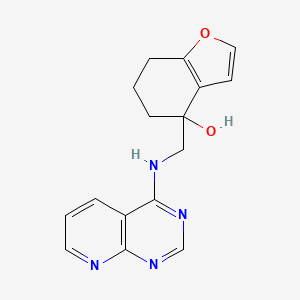 molecular formula C16H16N4O2 B2821576 4-[({Pyrido[2,3-d]pyrimidin-4-yl}amino)methyl]-4,5,6,7-tetrahydro-1-benzofuran-4-ol CAS No. 2379996-33-3