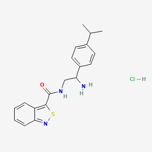 N-[2-Amino-2-(4-propan-2-ylphenyl)ethyl]-2,1-benzothiazole-3-carboxamide;hydrochloride