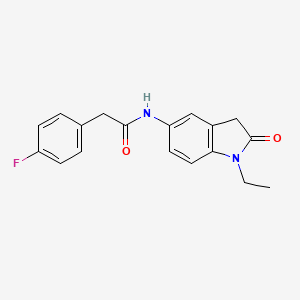 N-(1-ethyl-2-oxoindolin-5-yl)-2-(4-fluorophenyl)acetamide