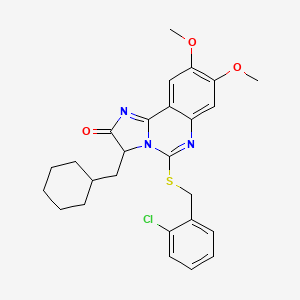 5-[(2-chlorobenzyl)sulfanyl]-3-(cyclohexylmethyl)-8,9-dimethoxyimidazo[1,2-c]quinazolin-2(3H)-one