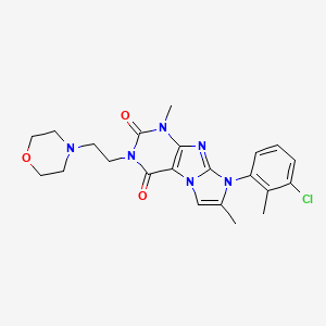 8-(3-chloro-2-methylphenyl)-1,7-dimethyl-3-(2-morpholinoethyl)-1H-imidazo[2,1-f]purine-2,4(3H,8H)-dione