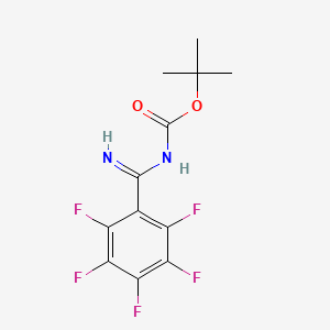 Tert-butyl N-(2,3,4,5,6-pentafluorobenzenecarboximidoyl)carbamate
