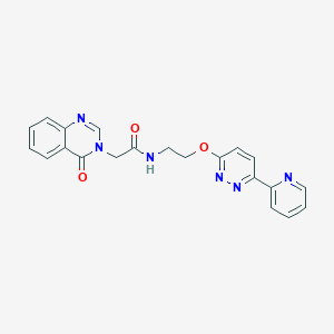 2-(4-oxoquinazolin-3(4H)-yl)-N-(2-((6-(pyridin-2-yl)pyridazin-3-yl)oxy)ethyl)acetamide