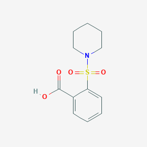 molecular formula C12H15NO4S B2821659 2-(Piperidin-1-ylsulfonyl)benzoic acid CAS No. 746607-56-7