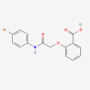 molecular formula C15H12BrNO4 B2821665 2-(2-((4-Bromophenyl)amino)-2-oxoethoxy)benzoic acid CAS No. 329220-18-0