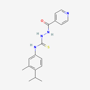 molecular formula C17H20N4OS B2821666 4-(3-Methyl-4-(isopropyl)phenyl)-1-(4-pyridinecarboxyl)thiosemicarbazide CAS No. 1024316-58-2