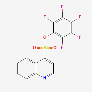 molecular formula C15H6F5NO3S B2821667 2,3,4,5,6-Pentafluorophenyl quinoline-4-sulfonate CAS No. 1334148-51-4