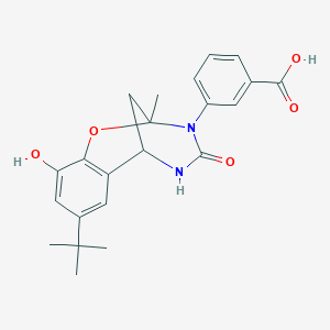 3-{4-Tert-butyl-6-hydroxy-9-methyl-11-oxo-8-oxa-10,12-diazatricyclo[7.3.1.0^{2,7}]trideca-2,4,6-trien-10-yl}benzoic acid