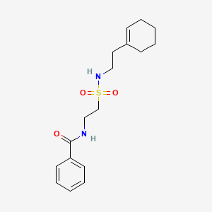 molecular formula C17H24N2O3S B2821676 N-(2-(N-(2-(cyclohex-1-en-1-yl)ethyl)sulfamoyl)ethyl)benzamide CAS No. 899956-00-4
