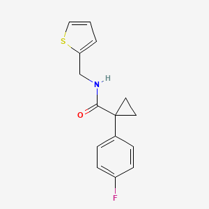 molecular formula C15H14FNOS B2821683 1-(4-fluorophenyl)-N-[(thiophen-2-yl)methyl]cyclopropane-1-carboxamide CAS No. 1091380-59-4