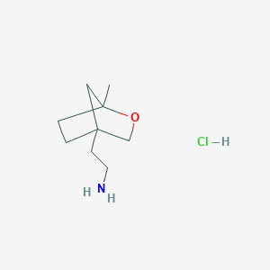 molecular formula C9H18ClNO B2821747 2-(1-Methyl-2-oxabicyclo[2.2.1]heptan-4-yl)ethanamine;hydrochloride CAS No. 2416236-17-2