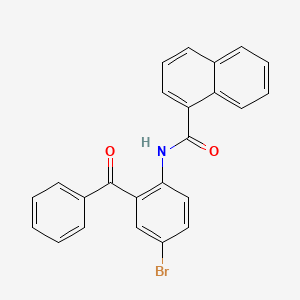 molecular formula C24H16BrNO2 B2821761 N-(2-benzoyl-4-bromophenyl)naphthalene-1-carboxamide CAS No. 312755-85-4