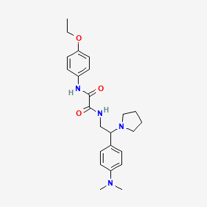 molecular formula C24H32N4O3 B2821816 N-{2-[4-(dimethylamino)phenyl]-2-(pyrrolidin-1-yl)ethyl}-N'-(4-ethoxyphenyl)ethanediamide CAS No. 899729-31-8