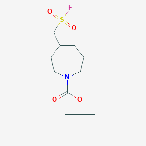 molecular formula C12H22FNO4S B2821865 Tert-butyl 4-[(fluorosulfonyl)methyl]azepane-1-carboxylate CAS No. 1955532-08-7