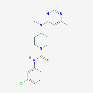 molecular formula C18H22ClN5O B2821885 N-(3-chlorophenyl)-4-[methyl(6-methylpyrimidin-4-yl)amino]piperidine-1-carboxamide CAS No. 2415565-55-6