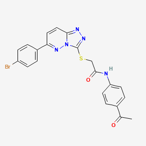 molecular formula C21H16BrN5O2S B2821917 N-(4-acetylphenyl)-2-{[6-(4-bromophenyl)-[1,2,4]triazolo[4,3-b]pyridazin-3-yl]sulfanyl}acetamide CAS No. 894053-44-2