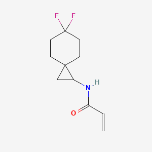 molecular formula C11H15F2NO B2821940 N-(6,6-Difluorospiro[2.5]octan-2-yl)prop-2-enamide CAS No. 2305529-43-3