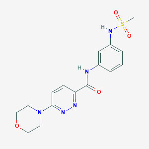 molecular formula C16H19N5O4S B2821967 N-(3-(methylsulfonamido)phenyl)-6-morpholinopyridazine-3-carboxamide CAS No. 1396792-37-2