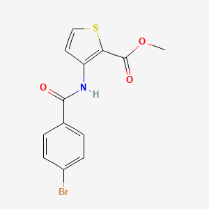 molecular formula C13H10BrNO3S B2821973 methyl 3-(4-bromobenzamido)thiophene-2-carboxylate CAS No. 355384-02-0