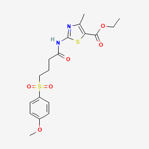 Ethyl 2-(4-((4-methoxyphenyl)sulfonyl)butanamido)-4-methylthiazole-5-carboxylate