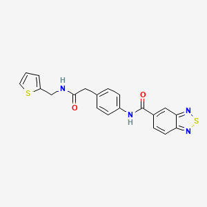 N-(4-(2-oxo-2-((thiophen-2-ylmethyl)amino)ethyl)phenyl)benzo[c][1,2,5]thiadiazole-5-carboxamide