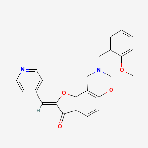 (Z)-8-(2-methoxybenzyl)-2-(pyridin-4-ylmethylene)-8,9-dihydro-2H-benzofuro[7,6-e][1,3]oxazin-3(7H)-one
