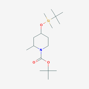 molecular formula C17H35NO3Si B2822056 Tert-butyl 4-[(tert-butyldimethylsilyl)oxy]-2-methylpiperidine-1-carboxylate CAS No. 2377031-01-9