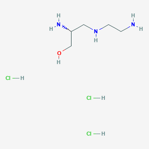 molecular formula C5H18Cl3N3O B2822084 1-Propanol, 2-amino-3-[(2-aminoethyl)amino]-, trihydrochloride, (2R)- CAS No. 178761-54-1