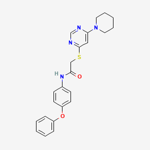 molecular formula C23H24N4O2S B2822130 N-(4-Phenoxyphenyl)-2-{[6-(piperidin-1-YL)pyrimidin-4-YL]sulfanyl}acetamide CAS No. 1031969-63-7