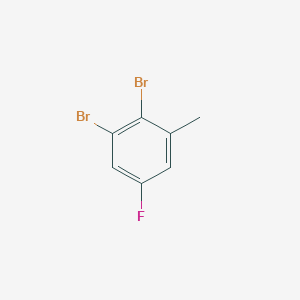 molecular formula C7H5Br2F B2822151 1,2-Dibromo-5-fluoro-3-methylbenzene CAS No. 1000576-64-6