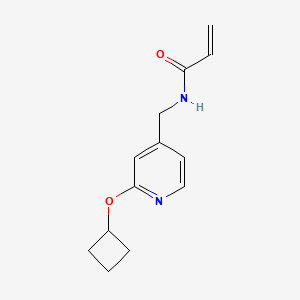 molecular formula C13H16N2O2 B2822158 N-[(2-Cyclobutyloxypyridin-4-yl)methyl]prop-2-enamide CAS No. 2305315-91-5