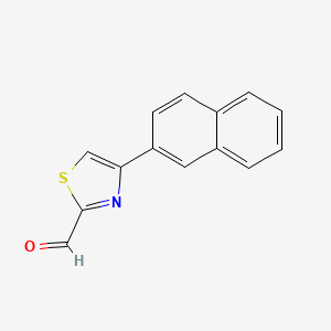 molecular formula C14H9NOS B2822186 4-(Naphthalen-2-yl)thiazole-2-carbaldehyde CAS No. 383140-93-0