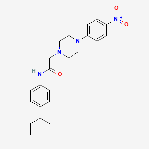 molecular formula C22H28N4O3 B2822240 N-(4-butan-2-ylphenyl)-2-[4-(4-nitrophenyl)piperazin-1-yl]acetamide CAS No. 882080-97-9