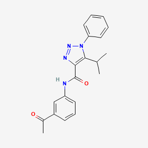 molecular formula C20H20N4O2 B2822246 N-(3-acetylphenyl)-1-phenyl-5-(propan-2-yl)-1H-1,2,3-triazole-4-carboxamide CAS No. 954812-21-6