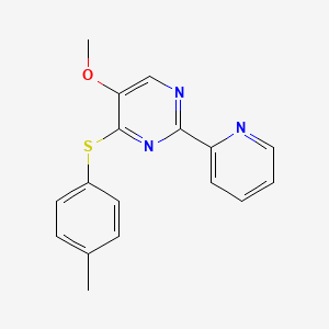 Methyl 4-[(4-methylphenyl)sulfanyl]-2-(2-pyridinyl)-5-pyrimidinyl ether