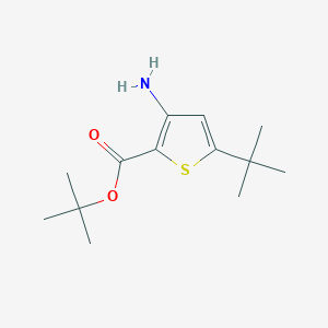 molecular formula C13H21NO2S B2822274 Tert-butyl 3-amino-5-tert-butylthiophene-2-carboxylate CAS No. 1778361-89-9